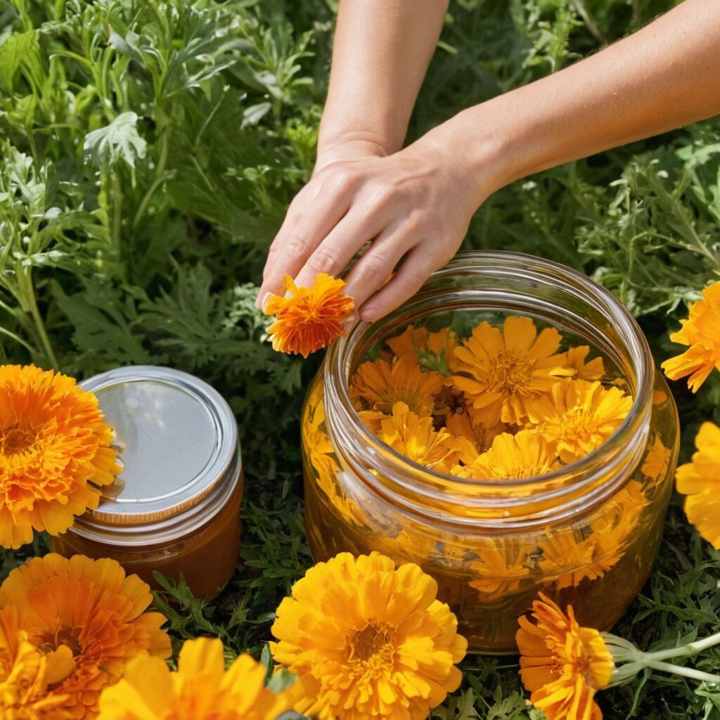 Ringelblumensalbe selbst herstellen: Heilsalbe aus dem Garten