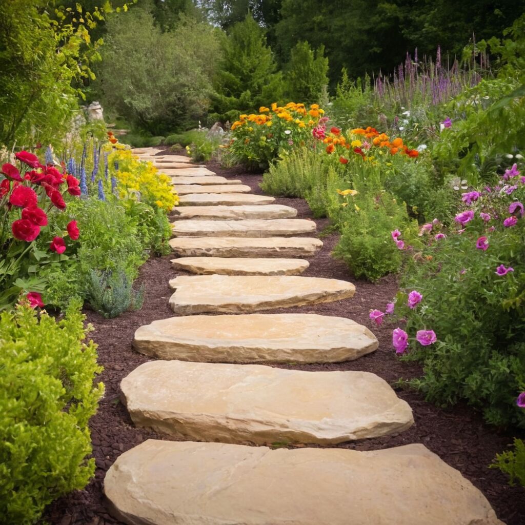 Sandstein im Garten: Natürliches Material für Wege und Mauern