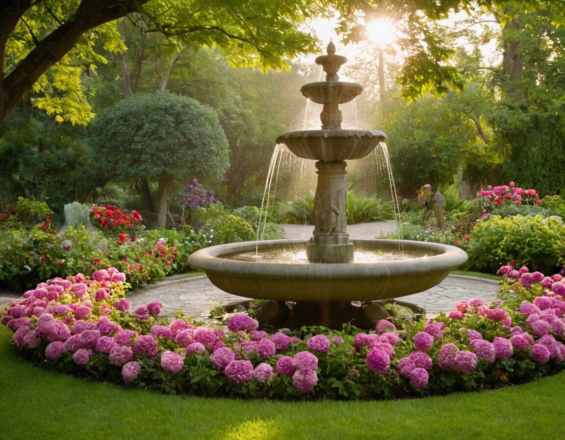 Pflanzen und Dekoration hinzufügen  - Quellstein im Garten: So schaffen Sie eine entspannende Wasserquelle