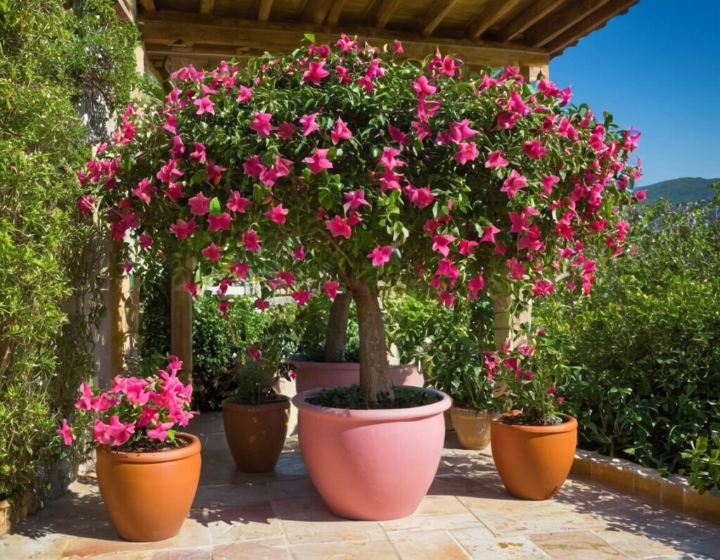 Mandevilla pflegen: Exotische Blütenpracht für Terrasse und Balkon