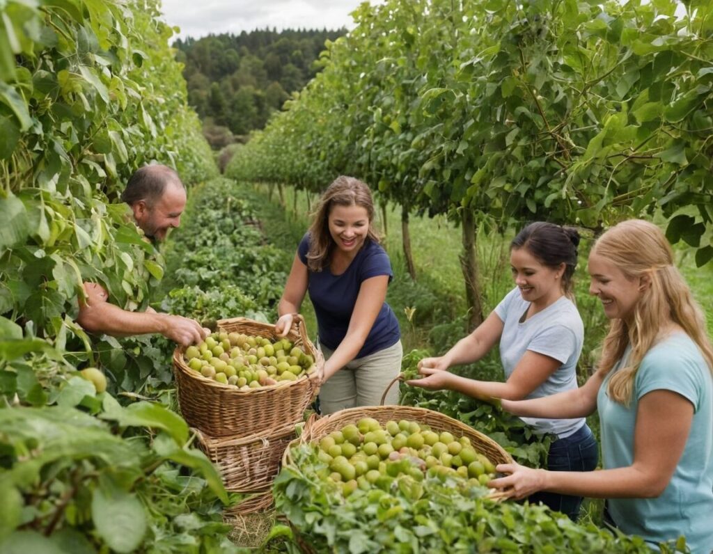 Kiwibeeren ernten: Tipps für eine reiche Mini-Kiwi-Ernte