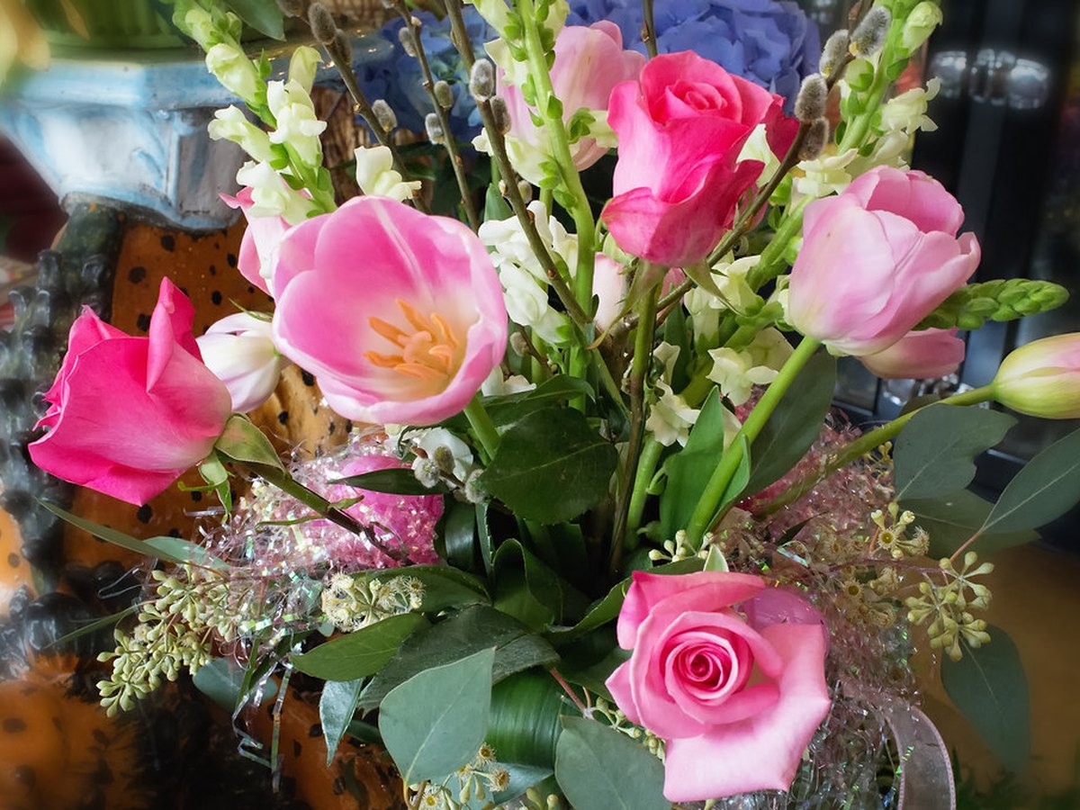 Blumenstrauß in einem Floristikgeschäft